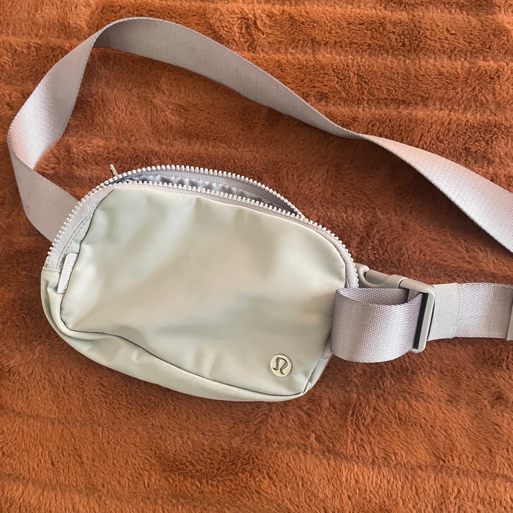 Silver Lululemon belt bag